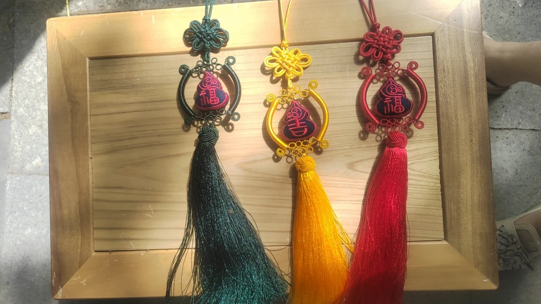 吉福手作香囊挂件中国结框冰丝流苏