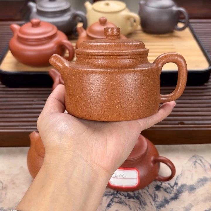 茶壶紫砂220CC黄降坡德中