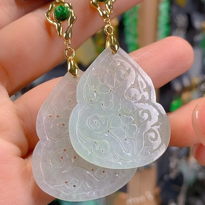 翡翠未镶嵌耳饰翡翠