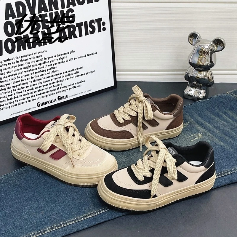 德训鞋女低帮简约百搭小白鞋女鞋2025新款学生休闲运动板鞋1238