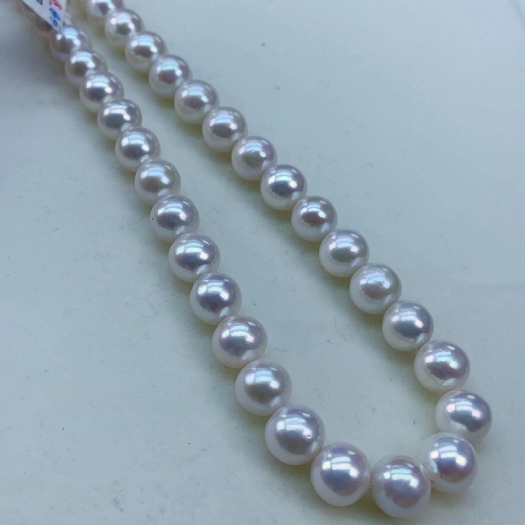 淡水珍珠9/10极强冷白炫彩超亮银S925镶嵌