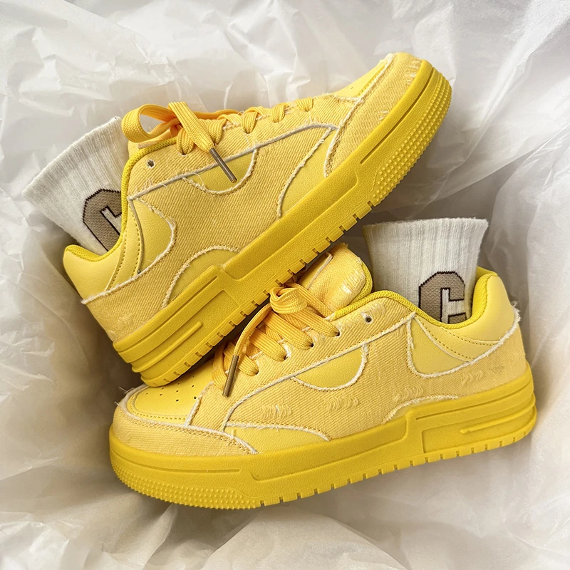 男鞋爆款小众多巴胺板鞋夏季透气ins潮流情侣休闲情侣增高运动鞋