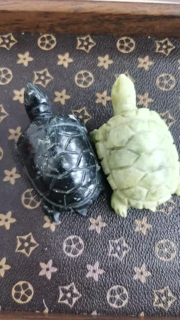 天然岫玉龟茶宠摆件多样式发货随机发一