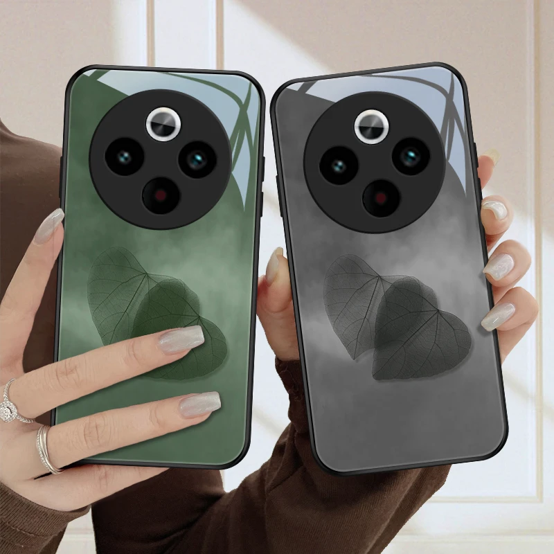 爱心树叶适用vivoY300Pro+手机壳vivoY300GT玻璃新款可爱创意小众