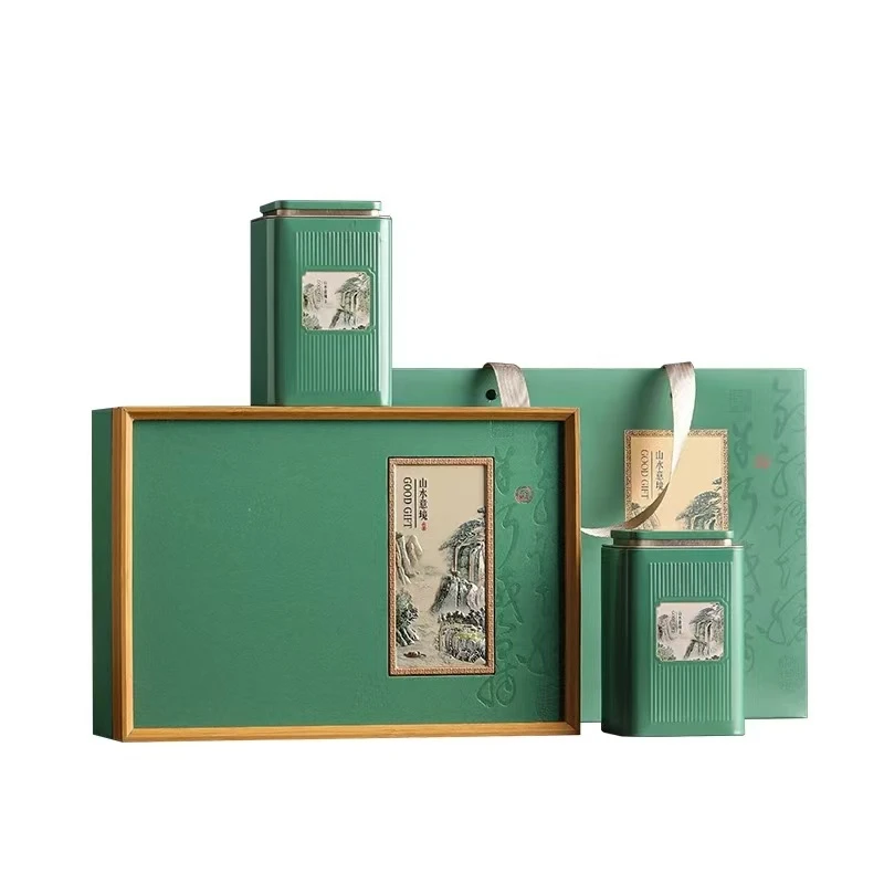 【山水意境】绿茶高端包装空礼盒明前龙井碧螺春毛尖高档茶叶空礼盒