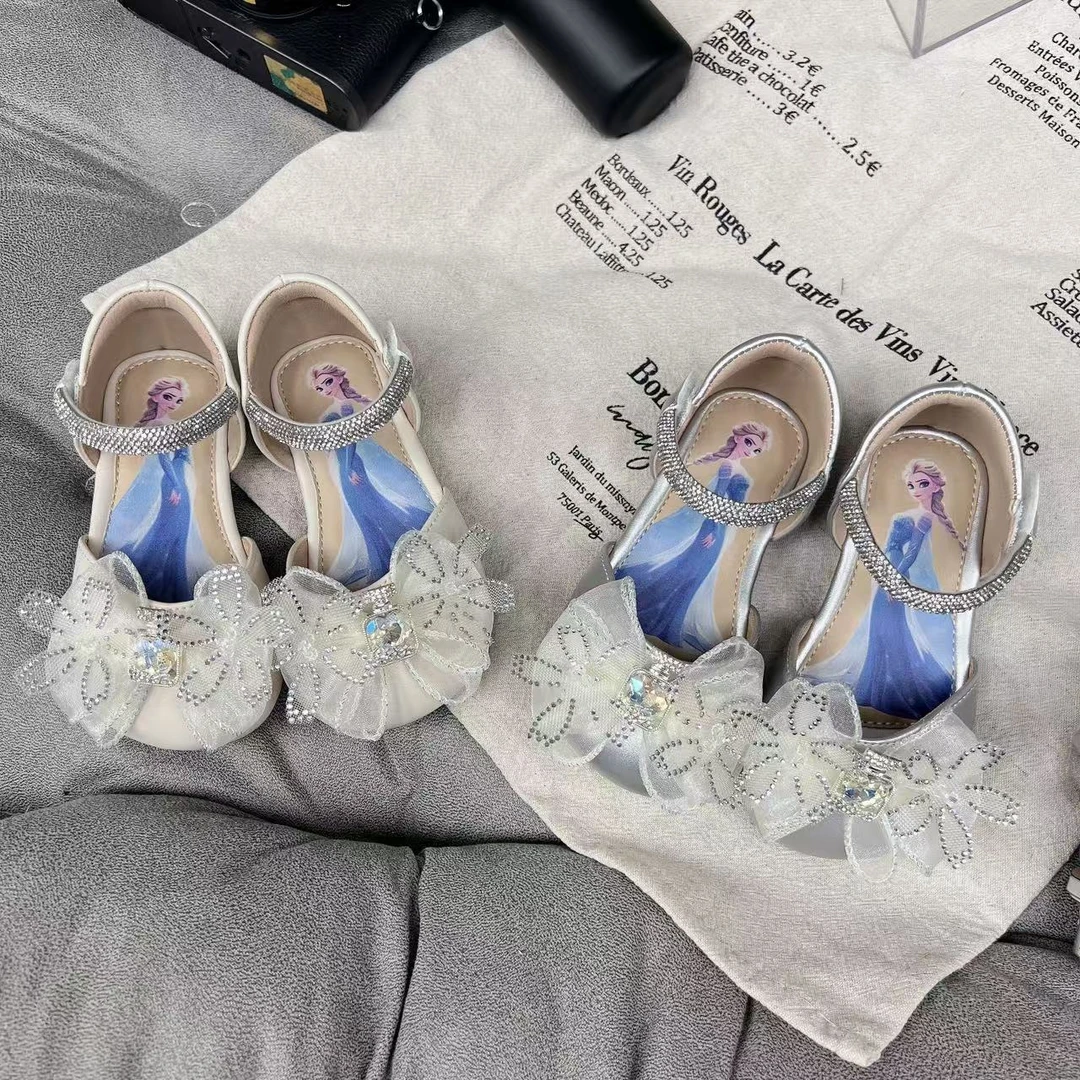 女童鞋子儿童包头凉鞋夏季公主水晶单鞋软底宝宝大童LLWN670