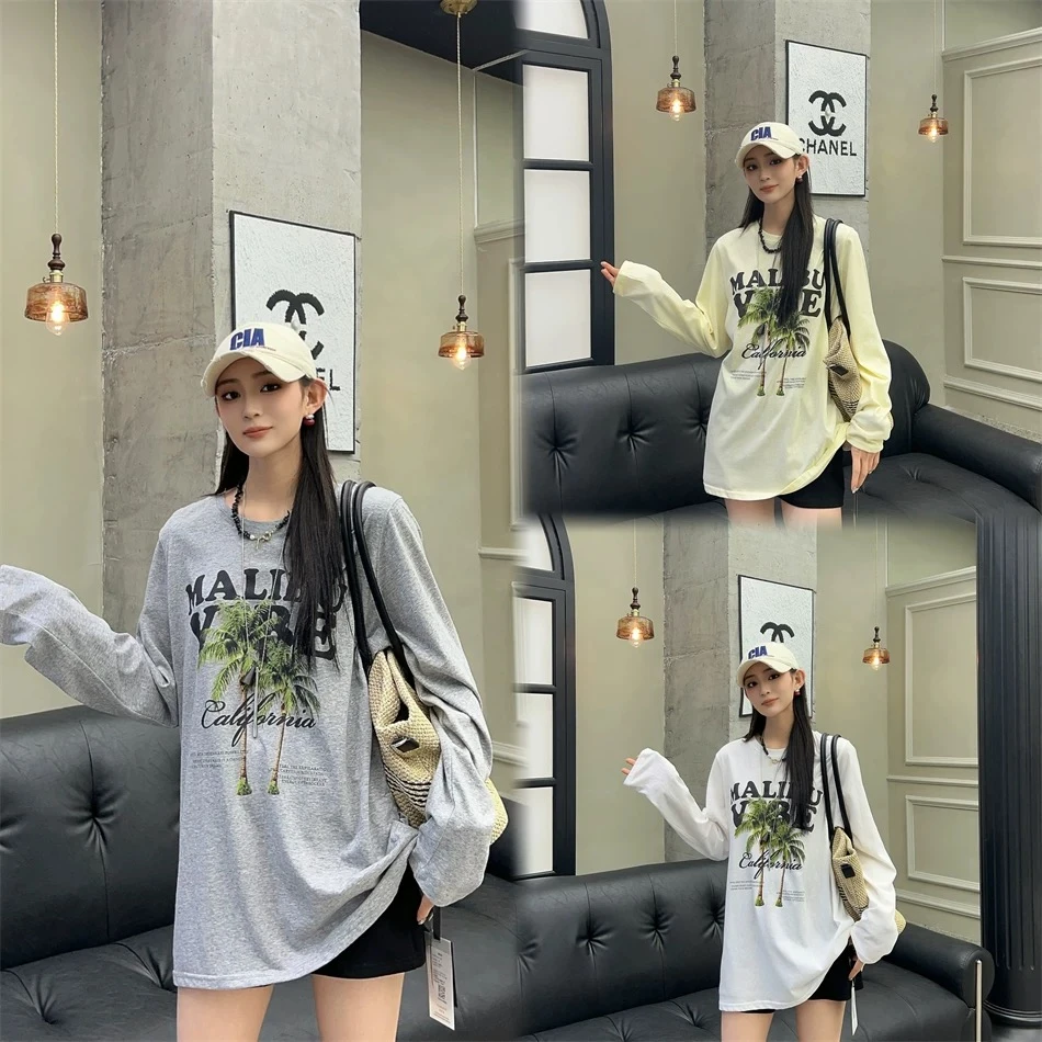 夏季新款空调罩衣莱赛尔天丝雪花棉休闲防晒衣长袖宽松T恤8812