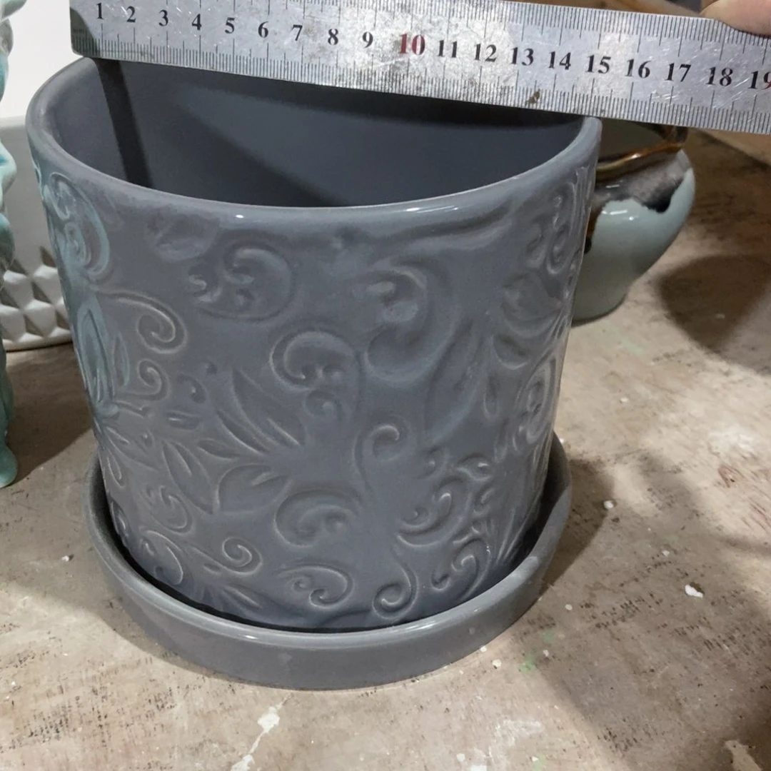 红陶高温陶瓷花盆