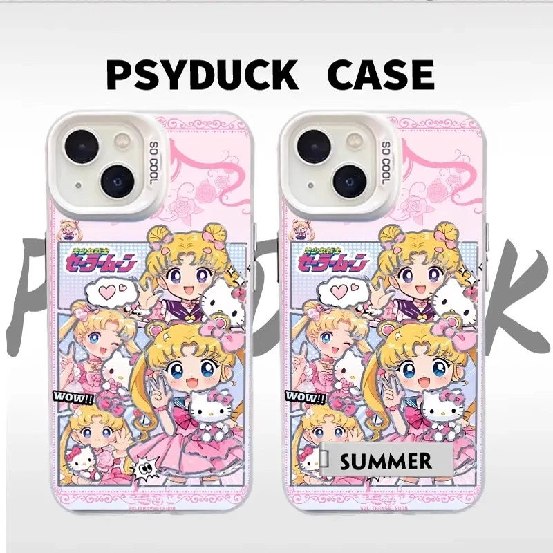 可爱美少女适用苹果16手机壳新款华为动漫vivo高级小米OPPO二次元