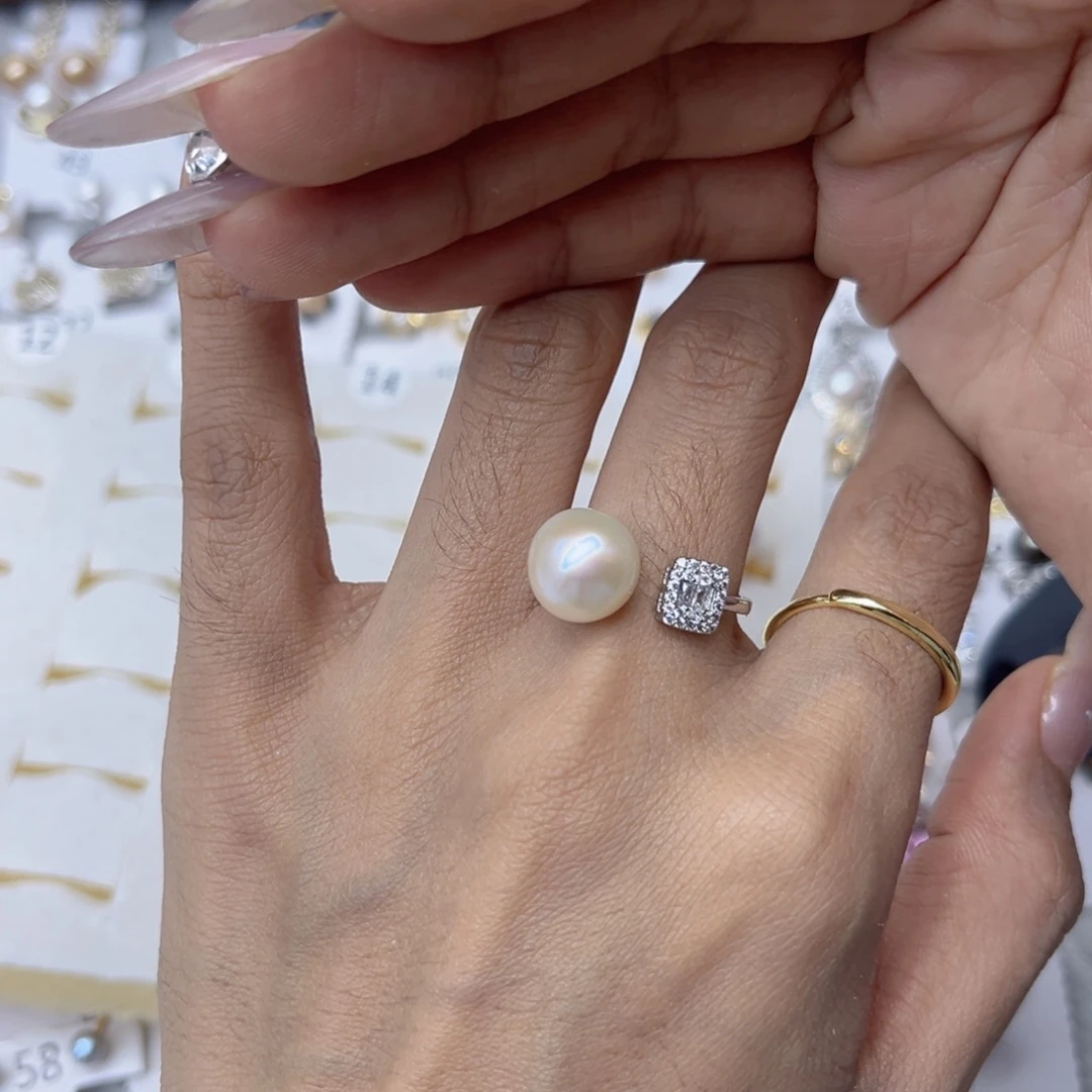 小***多合金淡水珍珠戒指
