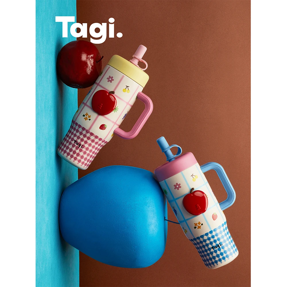 Tagi.《奇妙后花园》吨吨杯苹果手柄水杯便携大容量保温可爱