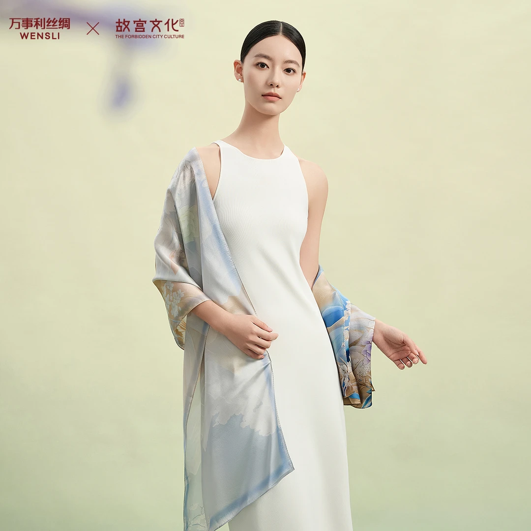 万事利丝绸×故宫文化联名款十二花神系列-清平调