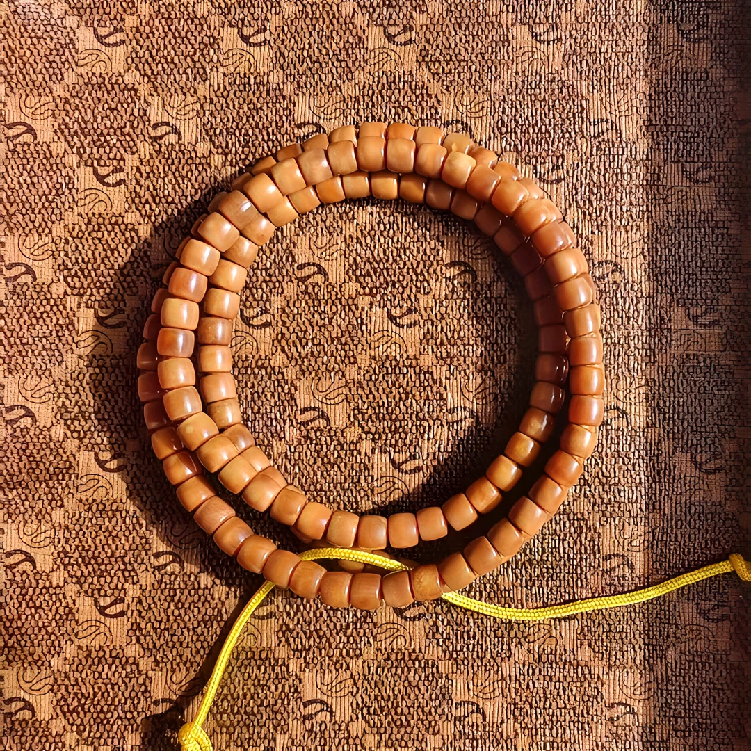 【叶家文玩】龙脊菩提脖挂长串高密度皮质好精工直切108颗6mm左右