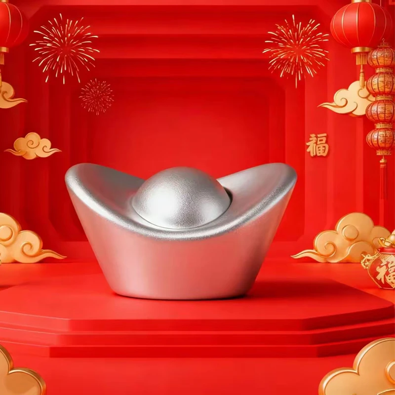 古法工艺实心元宝10g礼品礼盒复古家用送礼收藏高端摆件招财进宝E