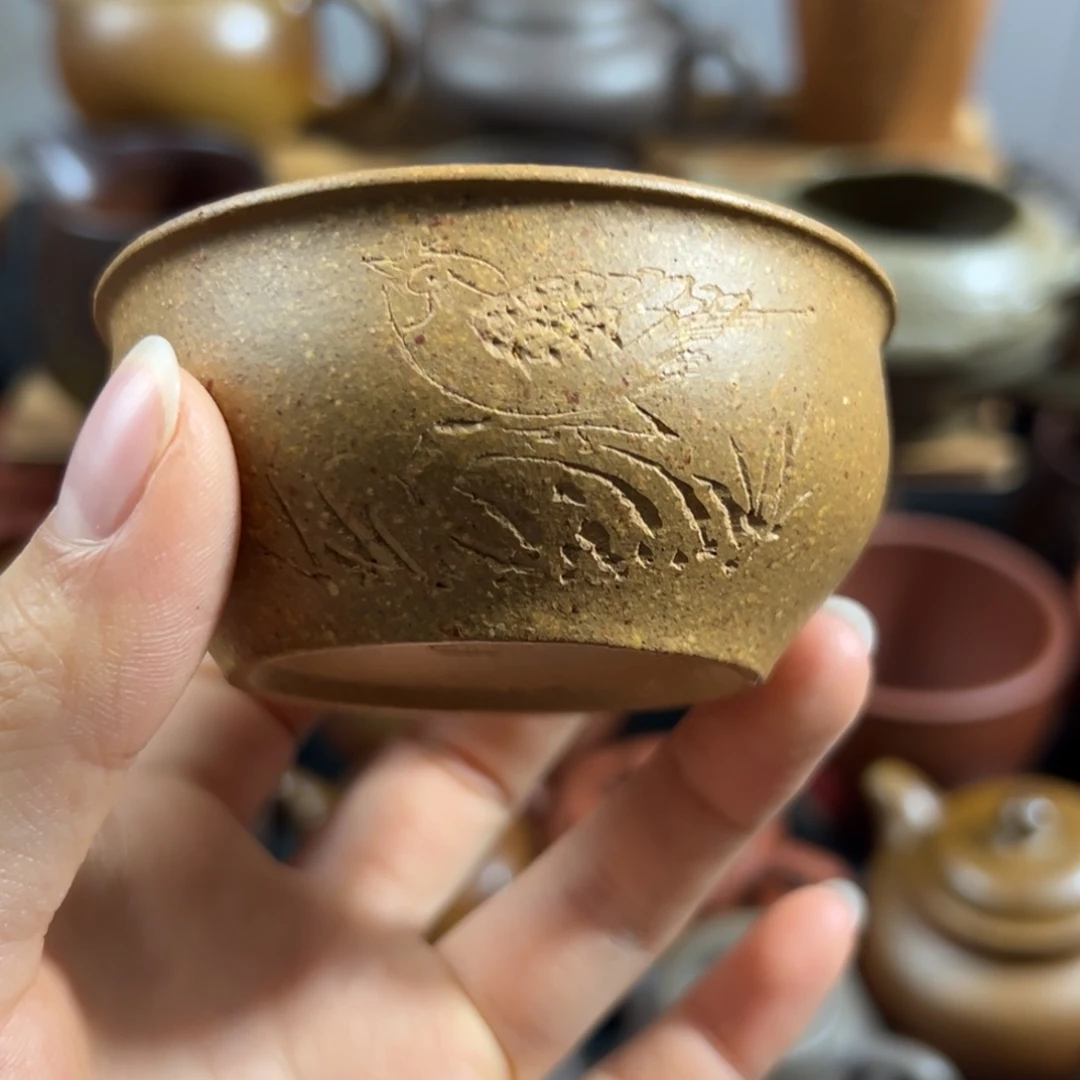 紫砂茶杯老段欢喜杯