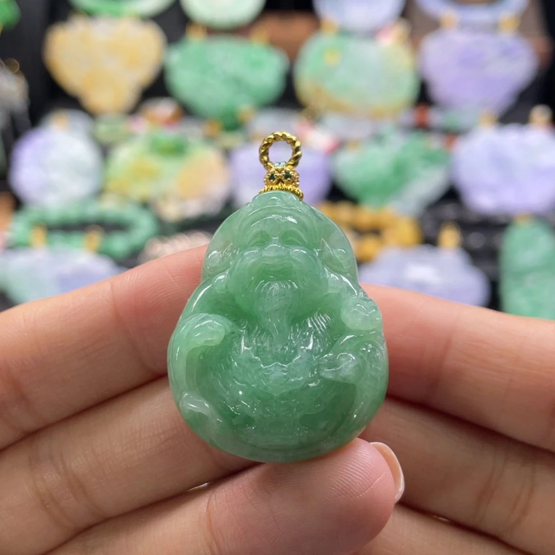 翡翠未镶嵌颈饰代编织
