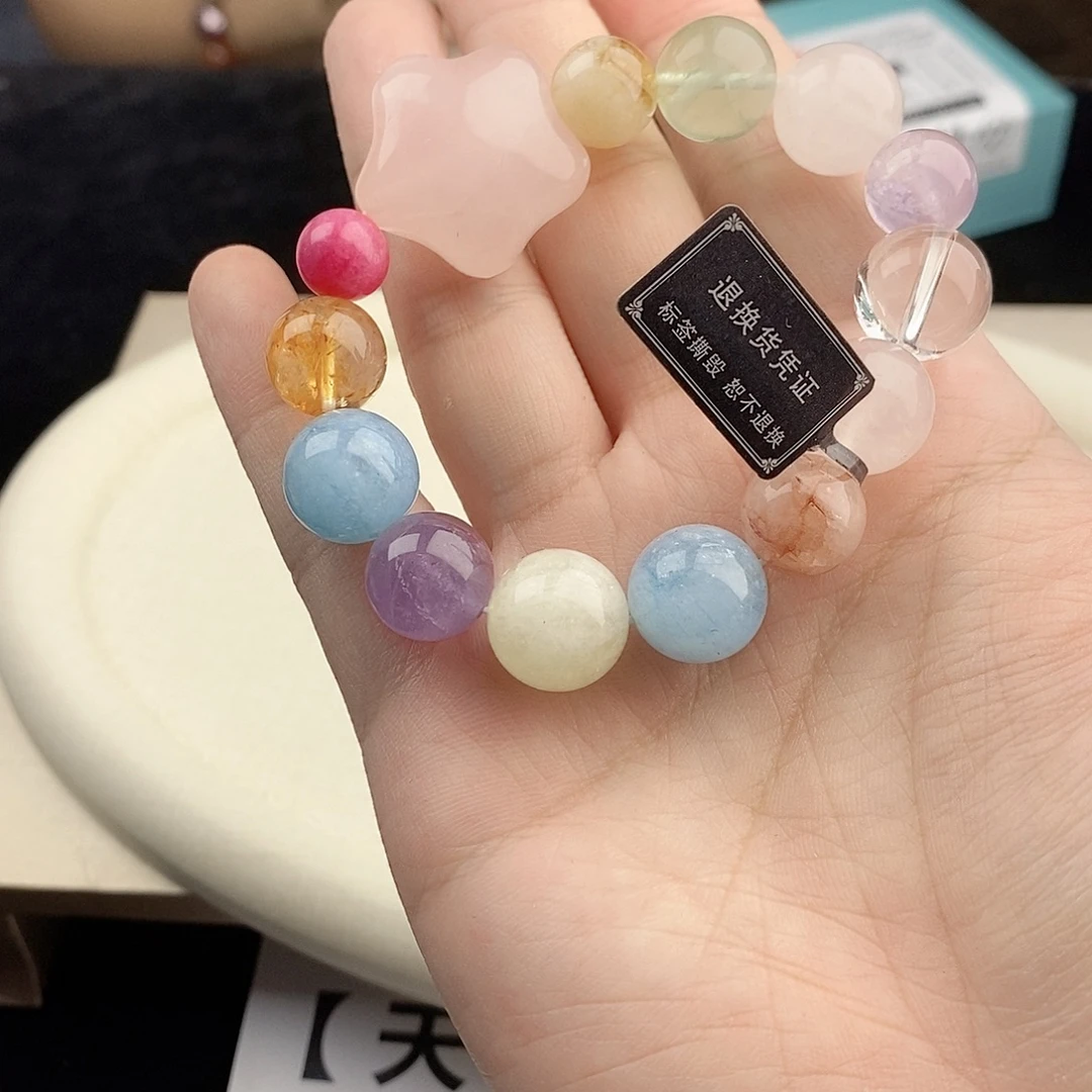 银S925镀金镶嵌手链水晶
