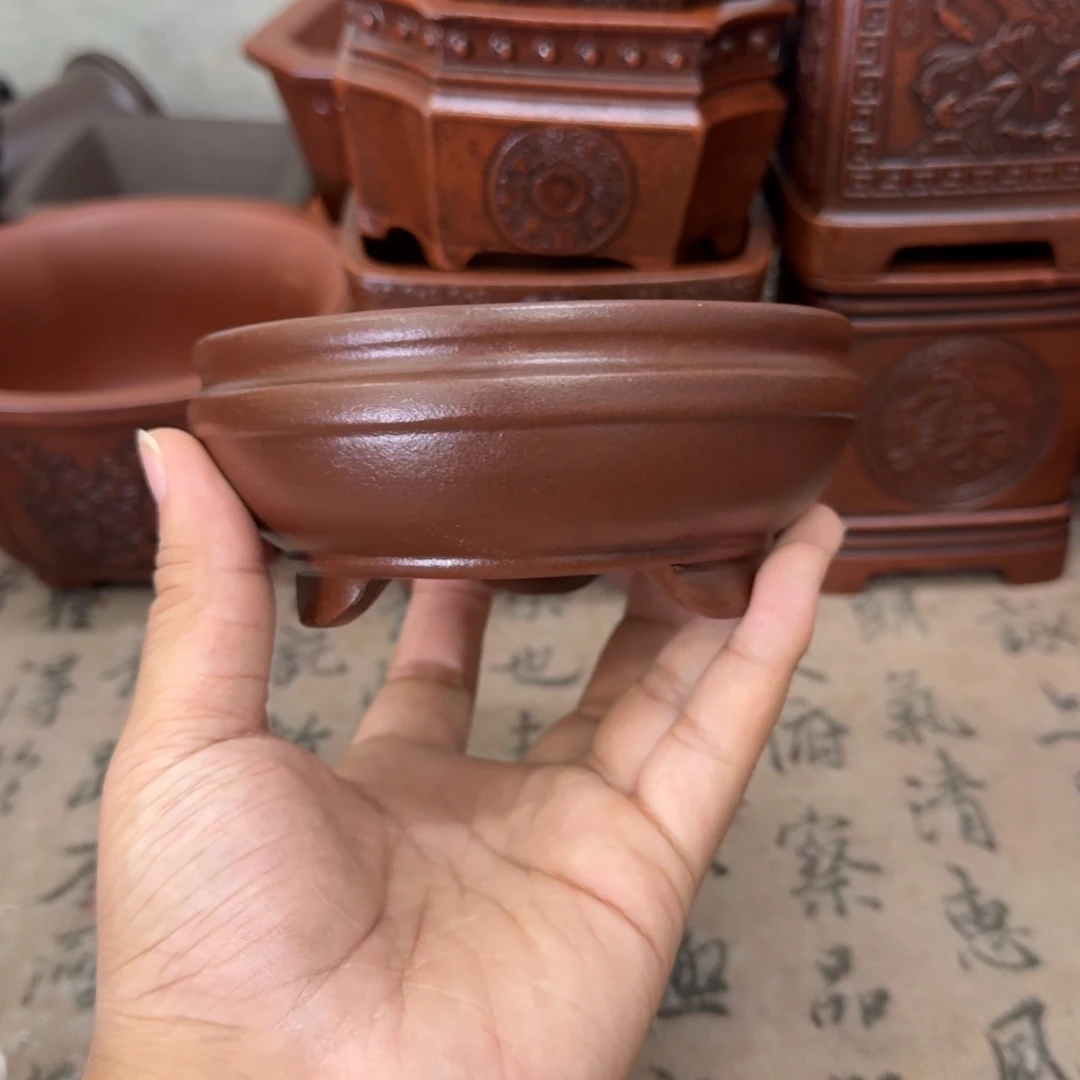 紫砂花盆11x4内经紫砂花盆