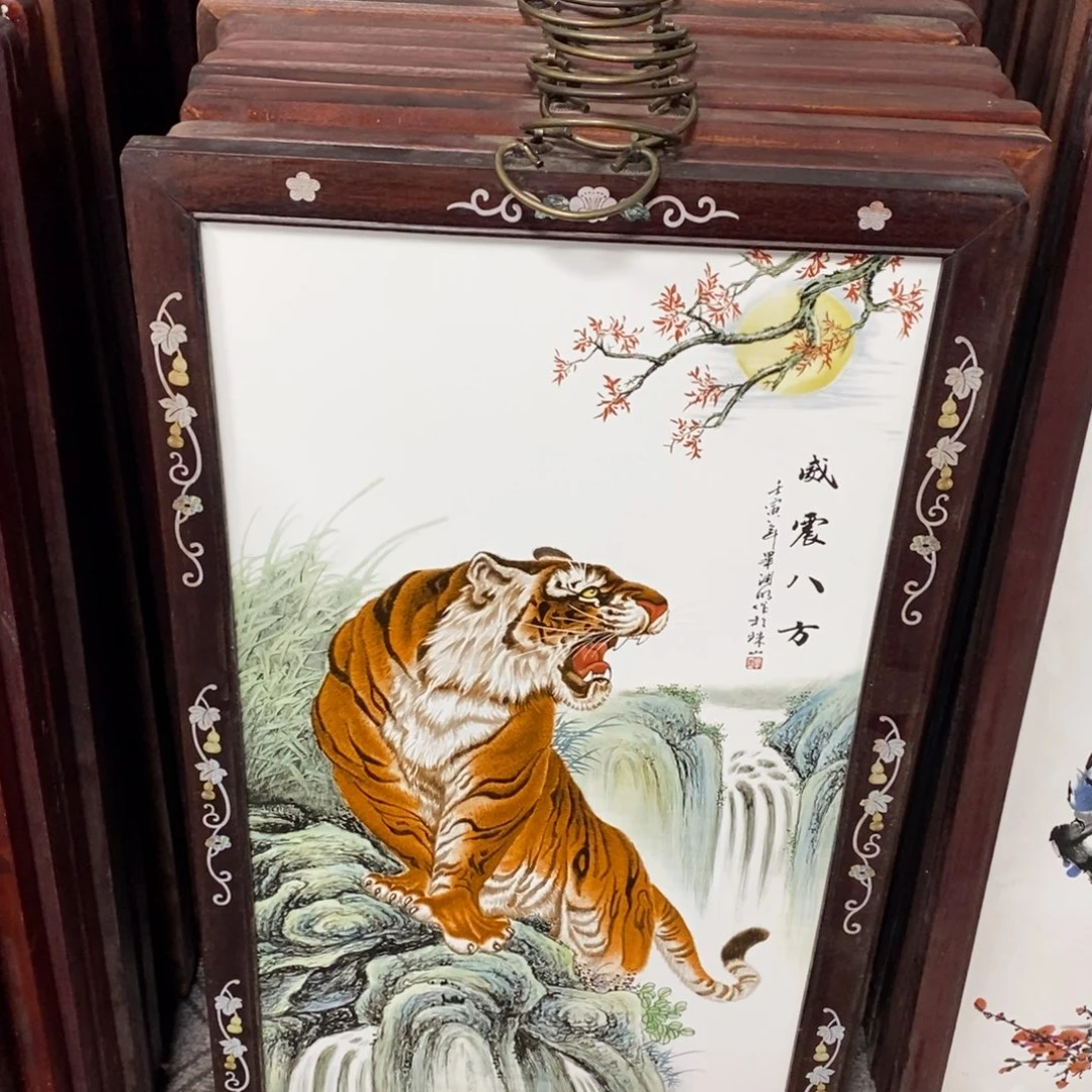 瓷片86*46*1景德镇瓷板画柴窑烧制