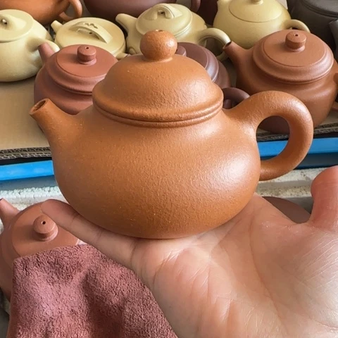 茶壶紫砂金降坡泥300cc