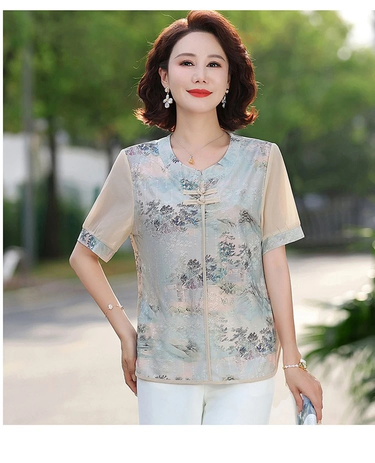 夏季洋气妈妈装优雅气质显瘦衬衫注册版型勿仿粉色春款仿必究此款