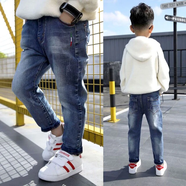 春夏男童牛仔裤薄款长裤儿童烟管裤子修身单裤小孩牛仔裤韩版长裤