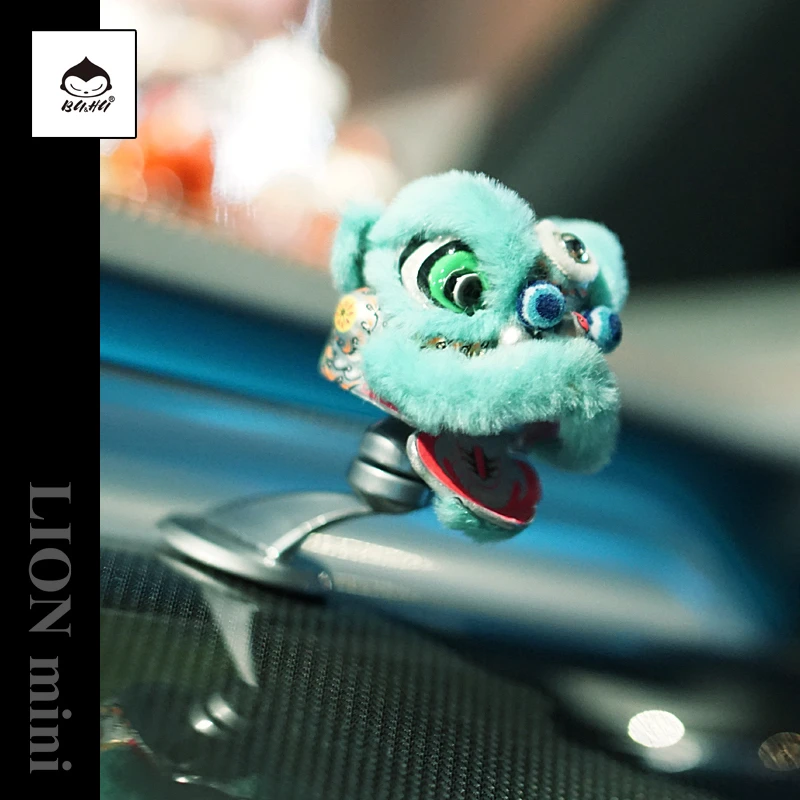 BUHU官方原创国潮可爱神兽旋转小摆件创意礼品醒狮佛装系列车载