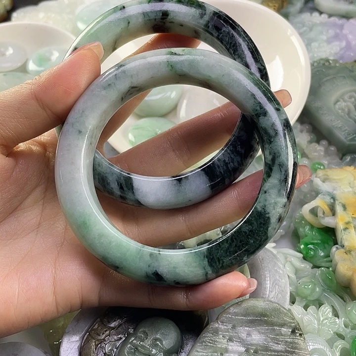 迷***途翡翠未镶嵌手镯7-7