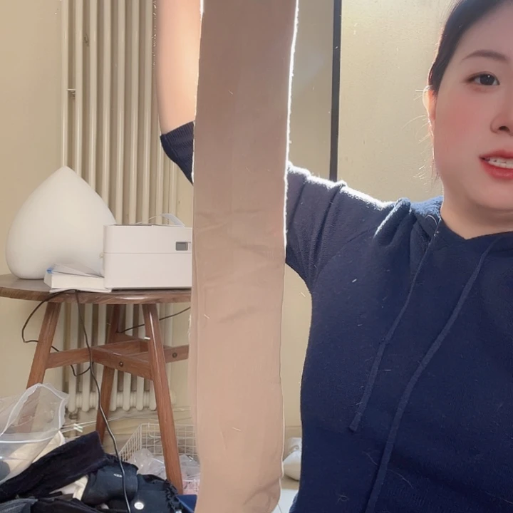 三醋酯纤维优家棕色大腿袜000