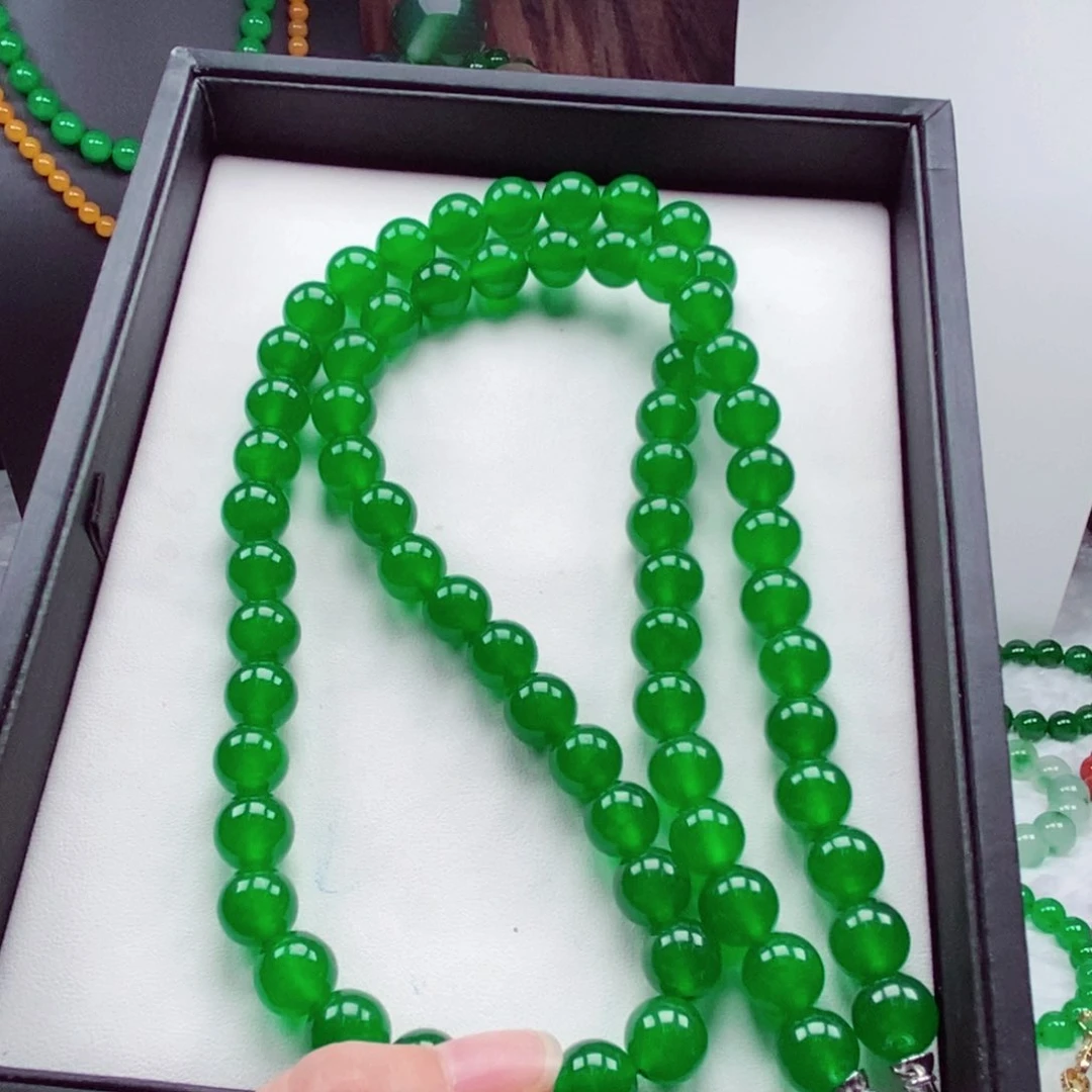 天然缅A散珠手链项链闪购链接