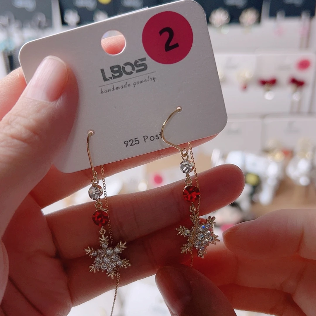 锆石纯铜合金耳环