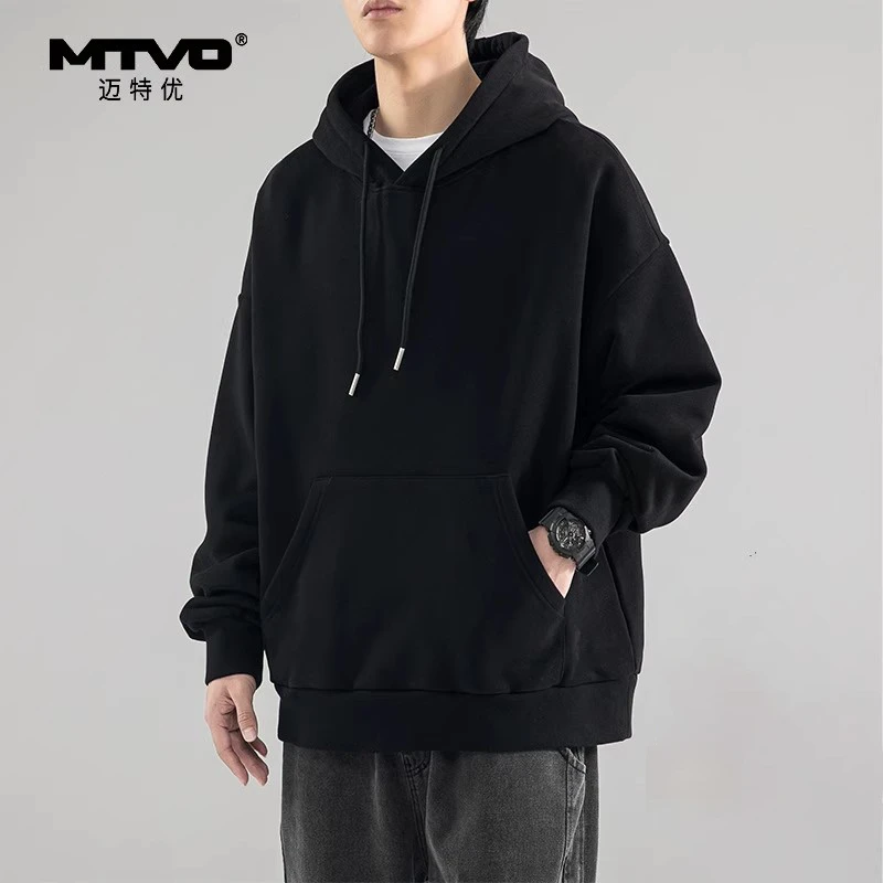 重磅连帽卫衣男款春秋季2025新款宽松高街潮牌上衣打底帽衫外套男