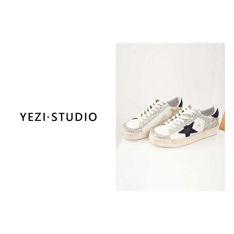 【脚踏星河】丝绸工艺头层牛皮亮片星星小脏鞋25151104-1/12