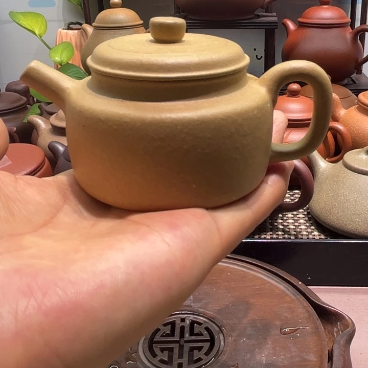 茶壶紫砂梨皮本绿德钟140cc