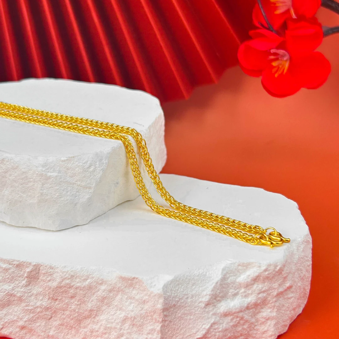 链子足银 +外金【肖邦链】时尚复古气质简约百搭 加粗款肖邦项链