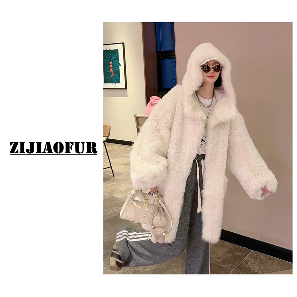 “雪绒云顶”托斯卡纳皮毛一体｜连帽长款皮草外套 ZAO-5808-2