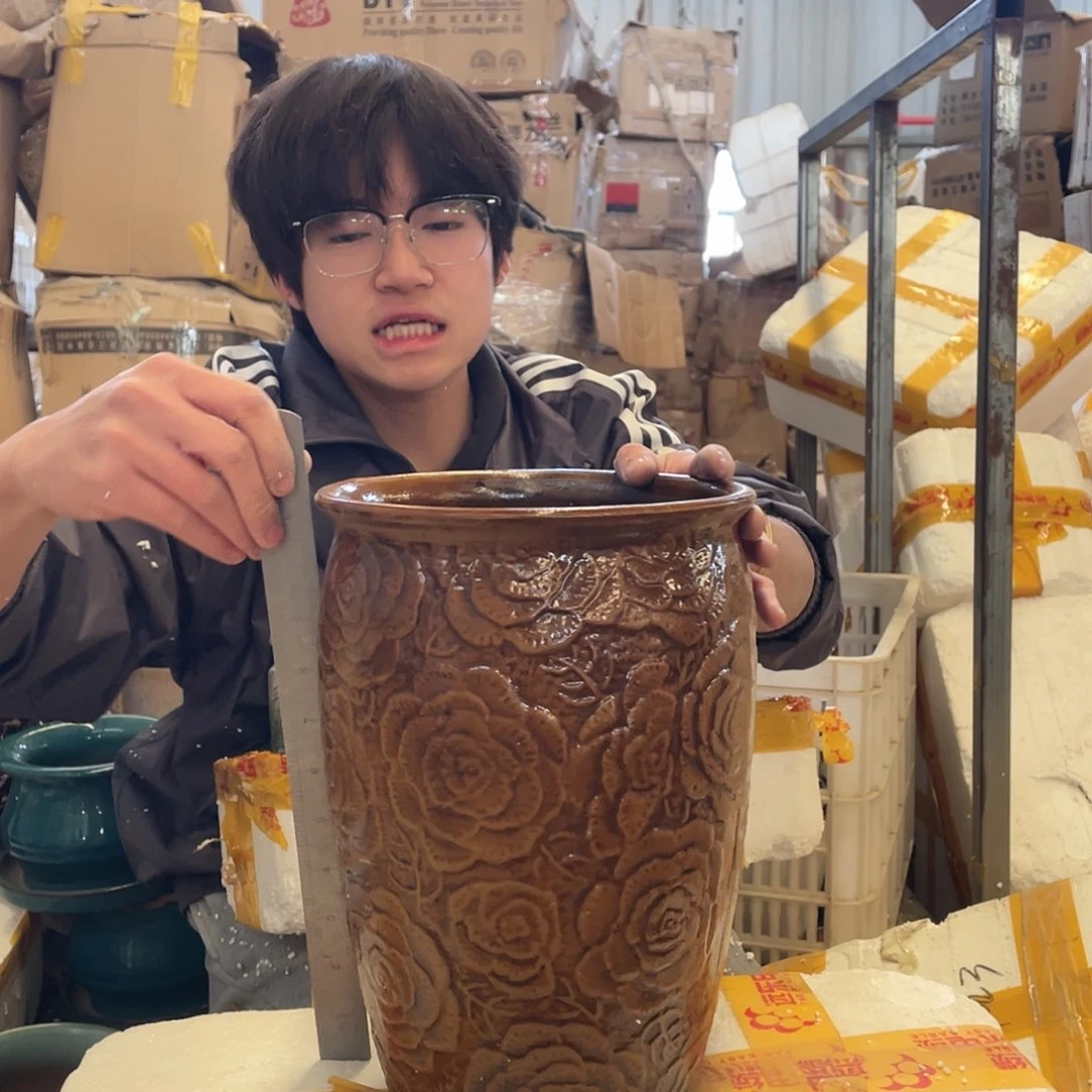 红陶宜兴紫砂花盆