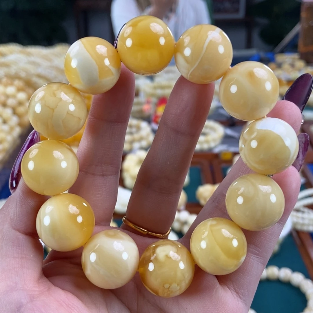 未镶嵌琥珀珠宝奇石19圆珠48.77