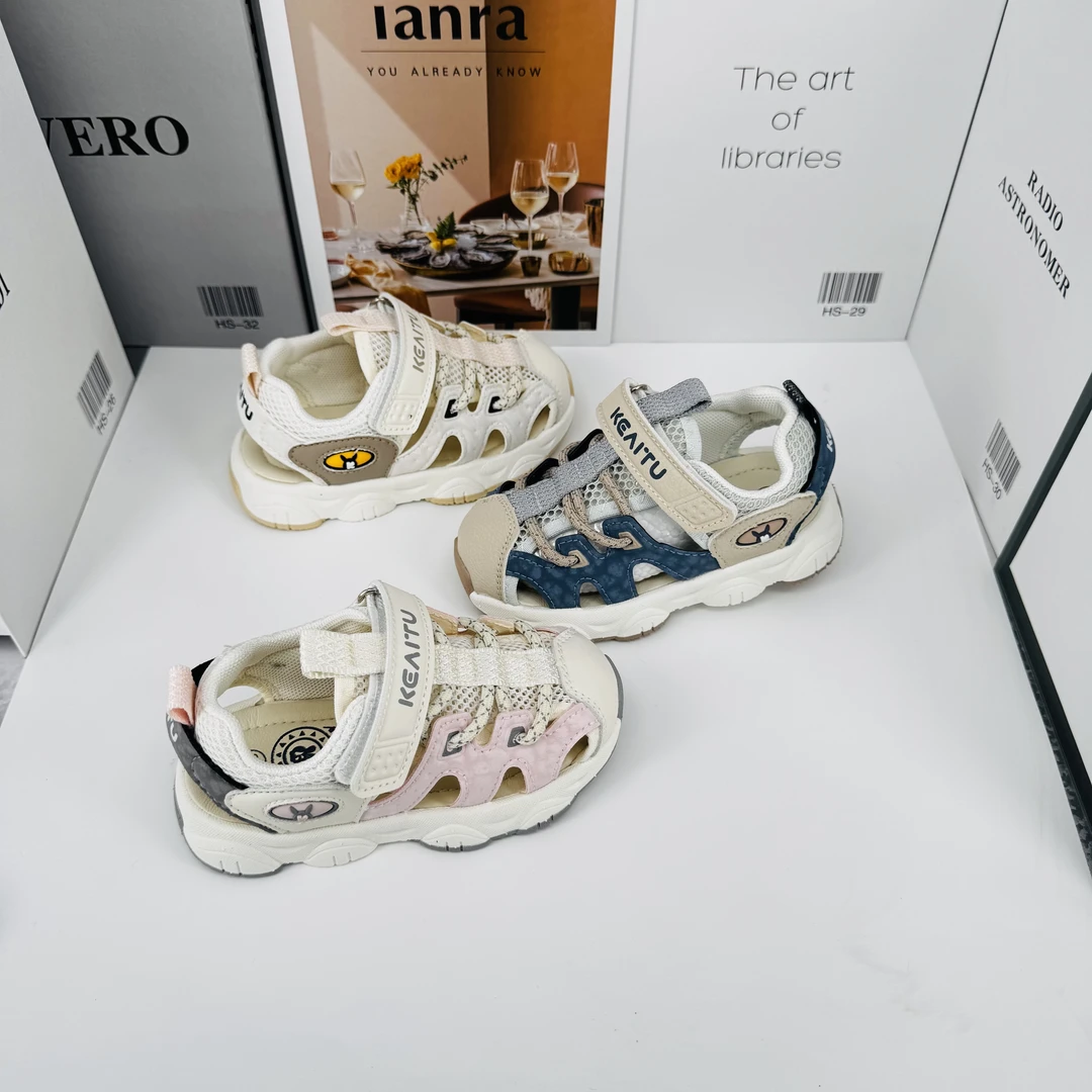 3063~夏季透气软底舒适运动包头包跟防滑机能凉鞋男女童