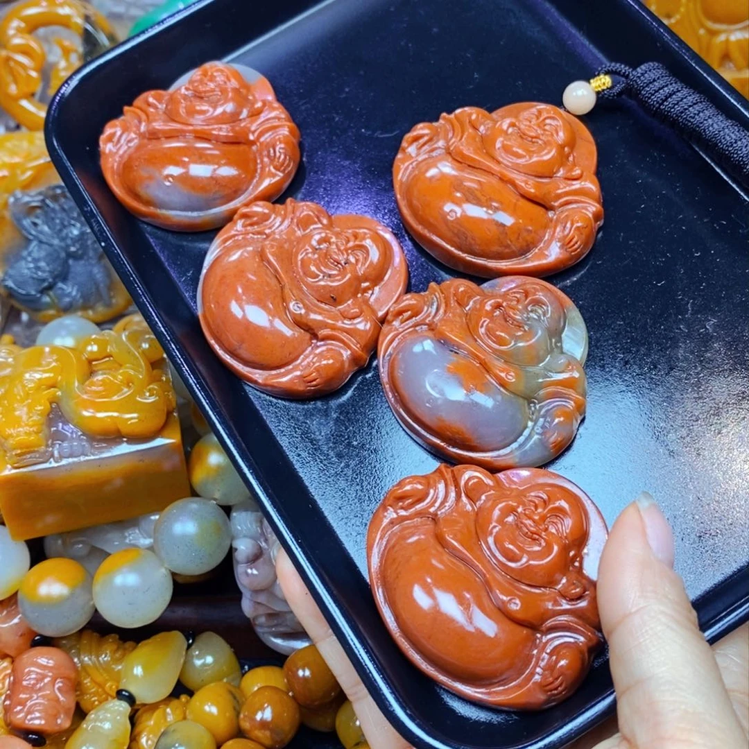 未镶嵌石英质玉（黄龙玉）吊坠(不含链)