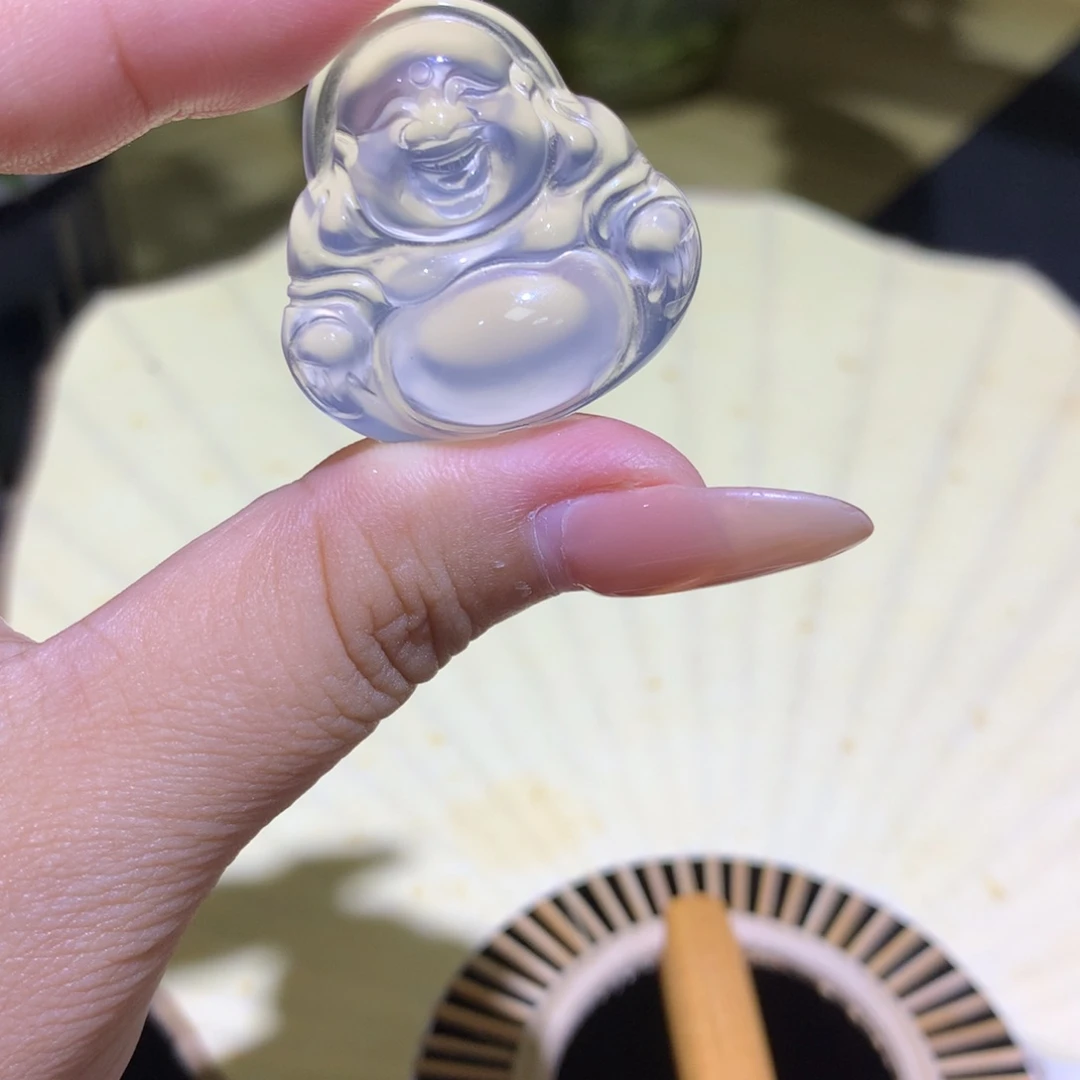 玛瑙/玉髓未镶嵌手镯白冰佛公