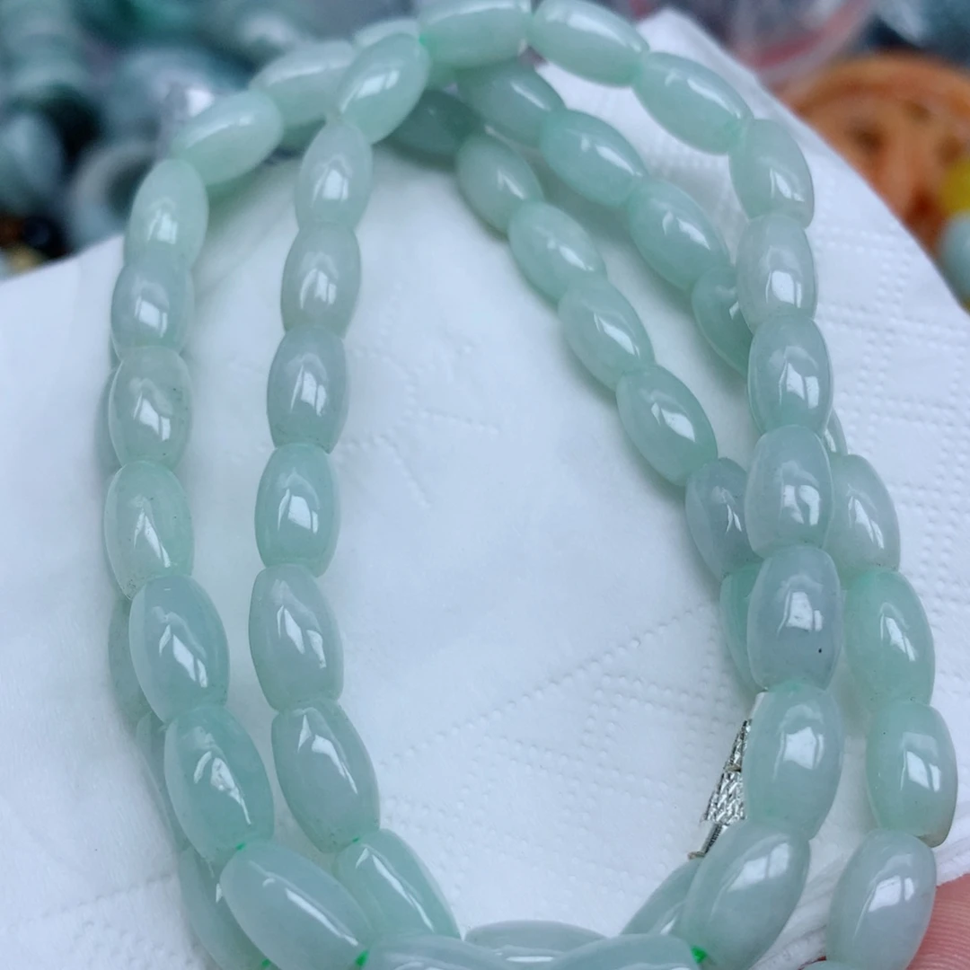 翡翠未镶嵌项链珠子翡翠