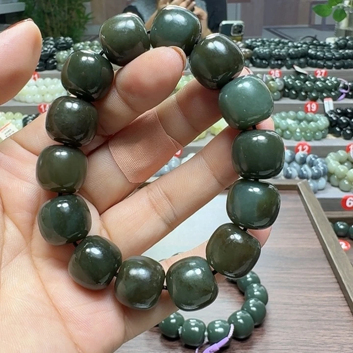 未镶嵌手链和田玉新疆且末蓝糖老型卡16