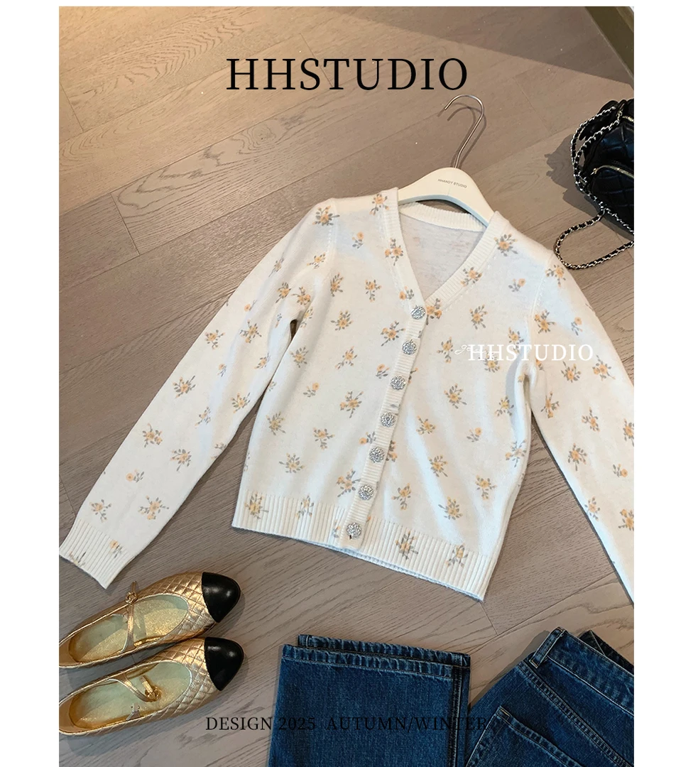 HHSTUDIO【故事里的小黄花】羊毛针织开衫250961