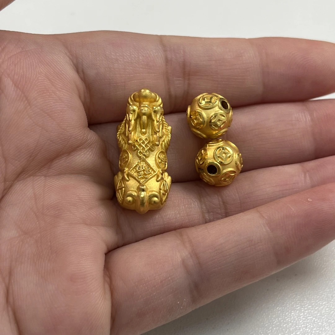 足金中国结五福貔貅