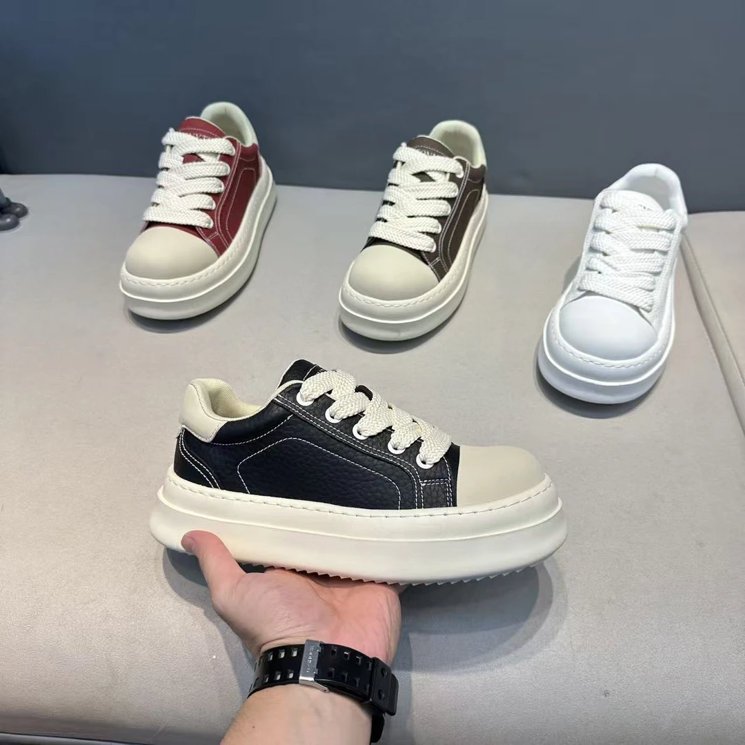 男士鞋低帮百搭韩版小白鞋厚底轻奢简约舒适时尚学生防滑鞋 TT