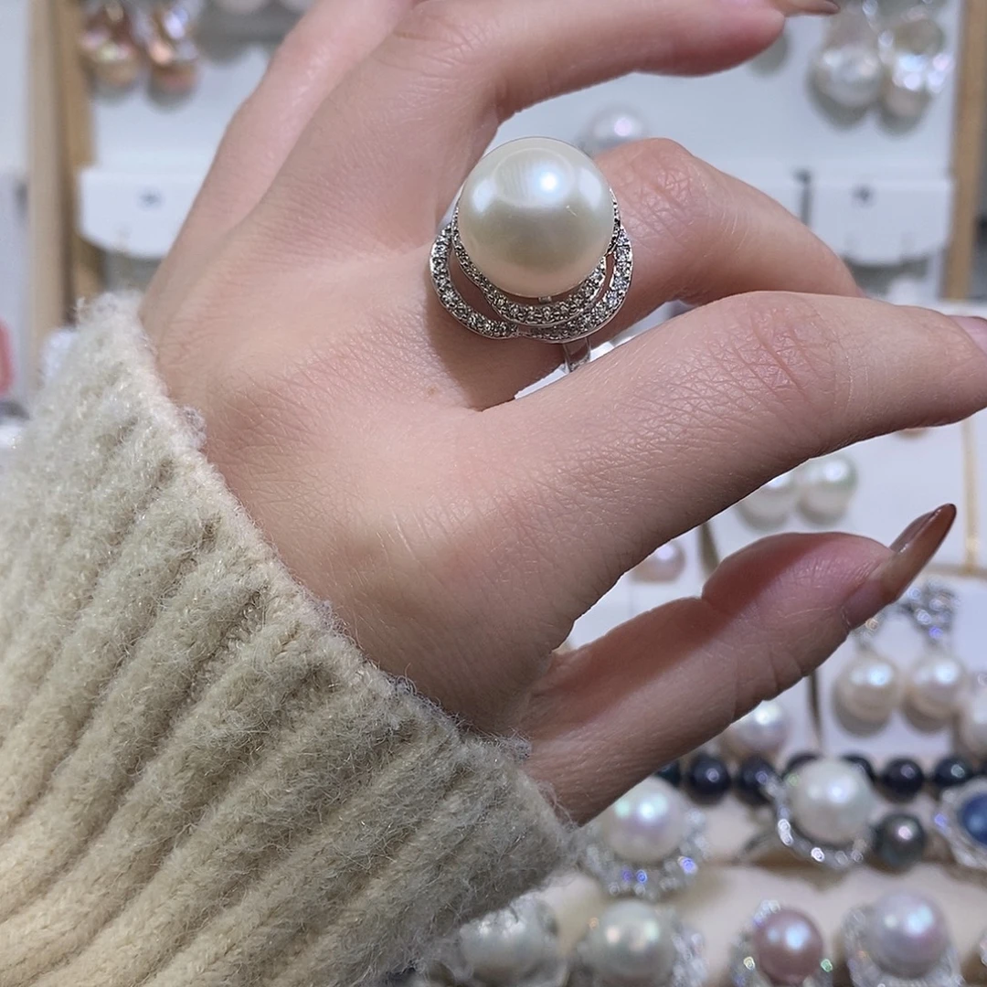 淡水珍珠未镶嵌戒指w14.8