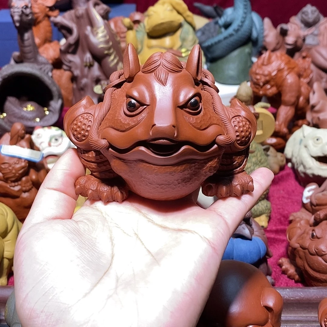 紫砂茶宠宜兴紫砂马蟾