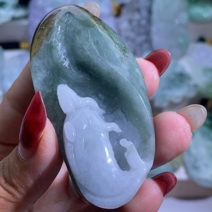 【闪购商品】翡翠挂件未镶嵌观音