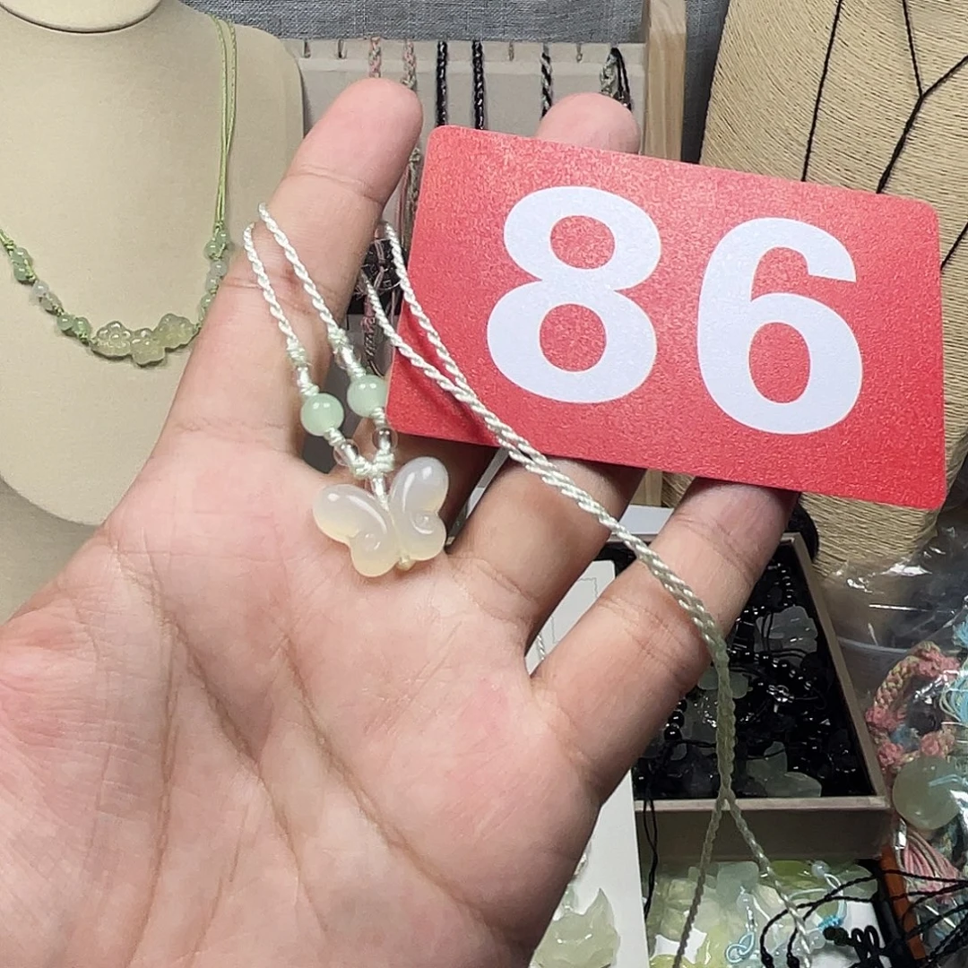 蛇纹石玉合金颈饰